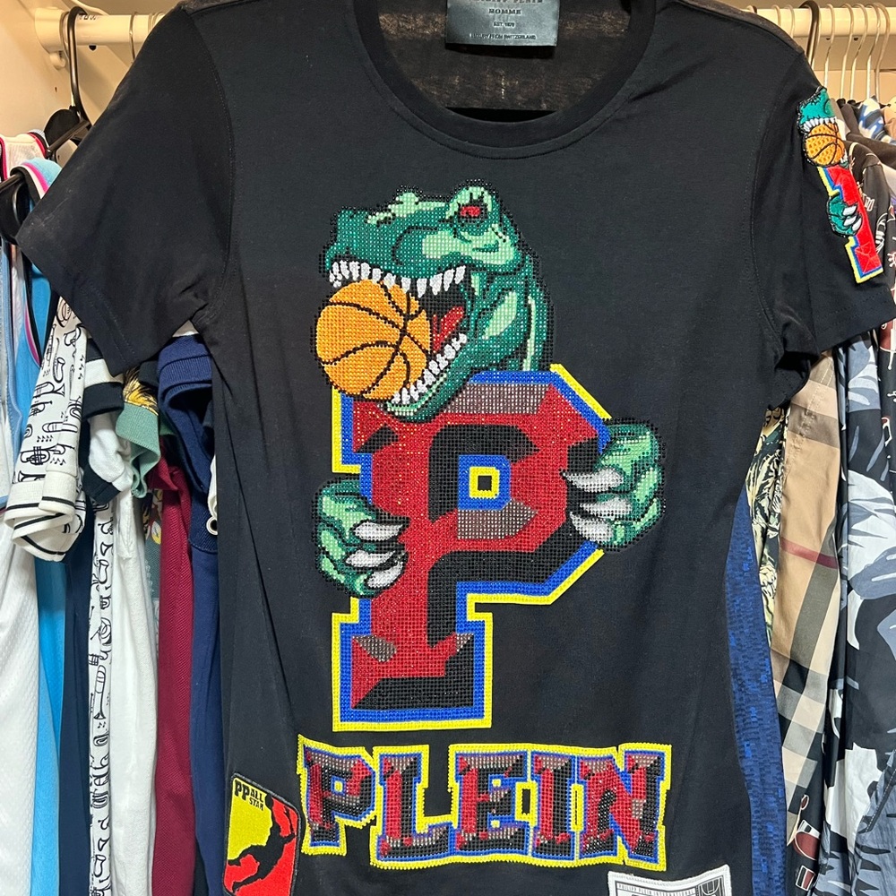Philipp Plein Black Round Neck T-Shirt - XS